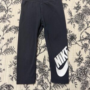 Nike Kids black Leggings with White Logo